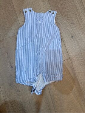 Janie and Jack Blue and White Seersucker One-Piece